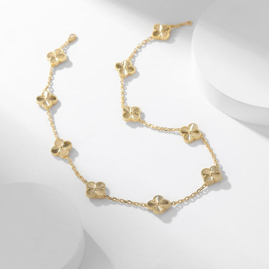 [⭐Hesperis Jewelry]CLOVER 10 MOTIFS LASER NECKLACE