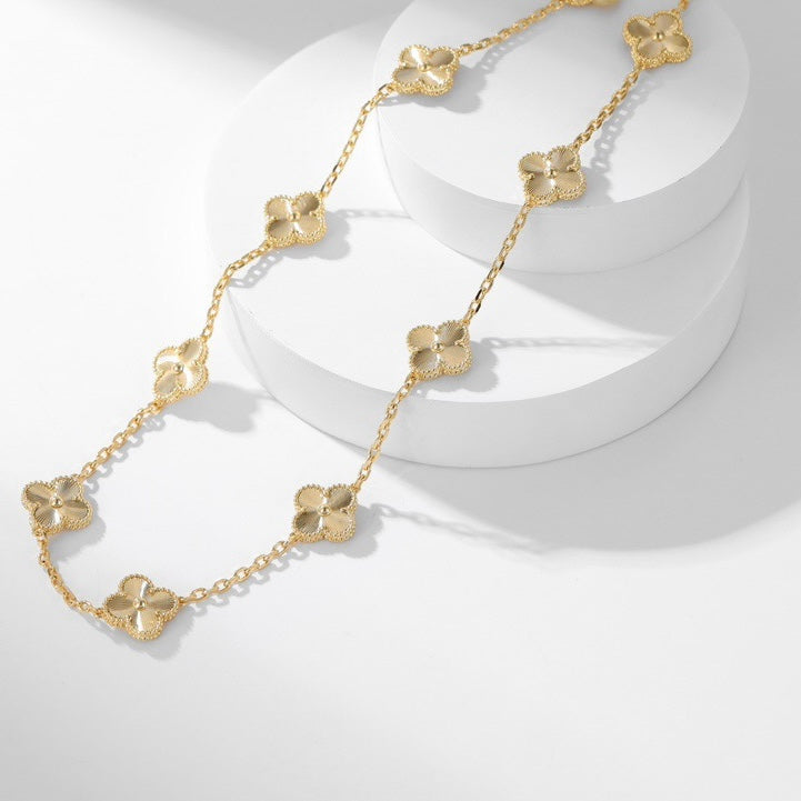 [⭐Hesperis Jewelry]CLOVER 10 MOTIFS LASER NECKLACE