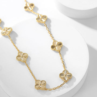 [⭐Hesperis Jewelry]CLOVER 10 MOTIFS LASER NECKLACE