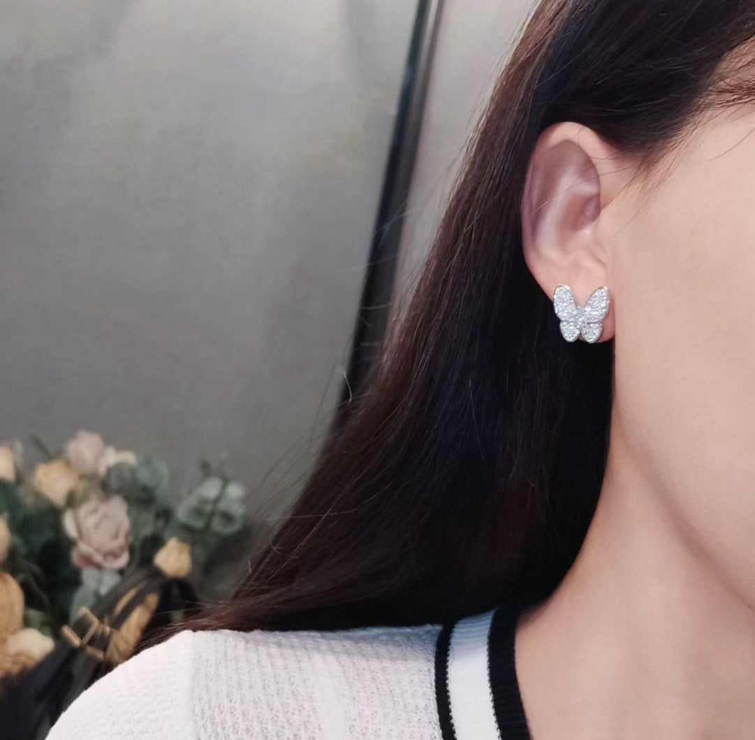 [⭐Hesperis Jewelry]BUTTERFLY ALL DIAMOND EARRINGS