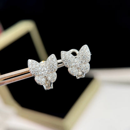 [⭐Hesperis Jewelry]BUTTERFLY ALL DIAMOND EARRINGS