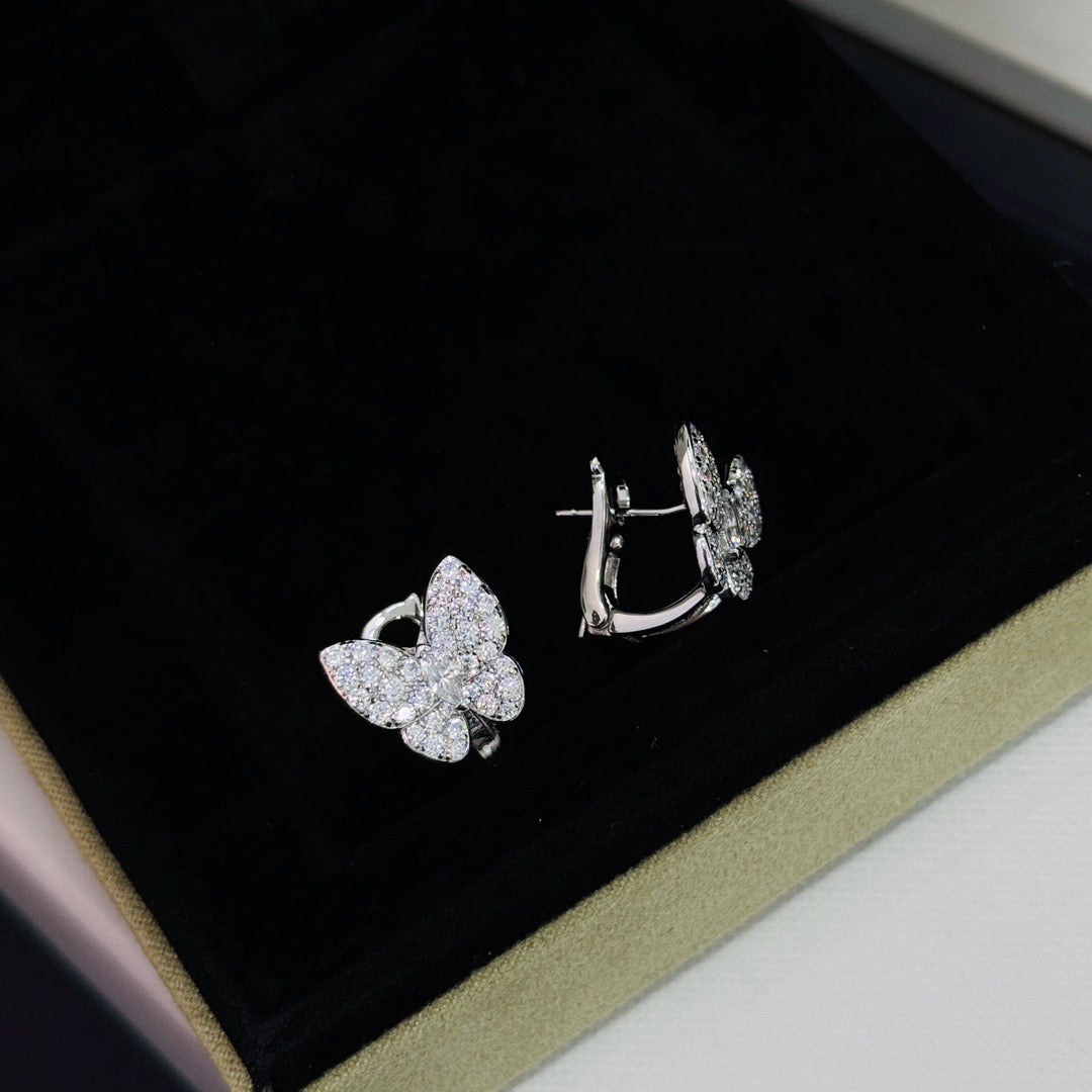 [⭐Hesperis Jewelry]BUTTERFLY ALL DIAMOND EARRINGS