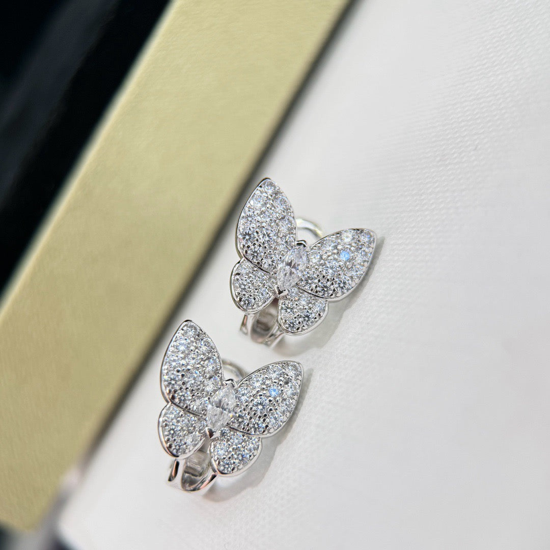 [⭐Hesperis Jewelry]BUTTERFLY ALL DIAMOND EARRINGS