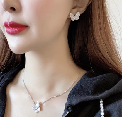 [⭐Hesperis Jewelry]BUTTERFLY ALL DIAMOND EARRINGS
