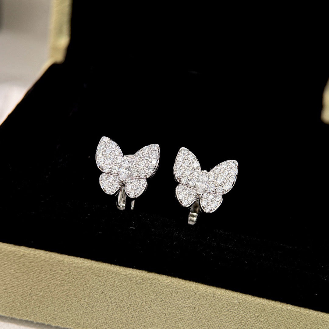 [⭐Hesperis Jewelry]BUTTERFLY ALL DIAMOND EARRINGS