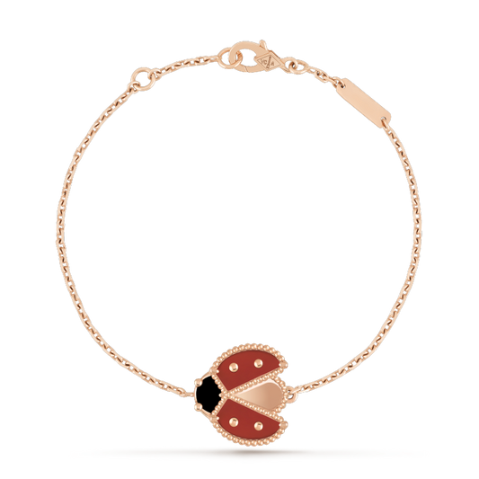 [⭐Hesperis Jewelry]LUCKY SPRING 1 MOTIF PINK GOLD BRACELET