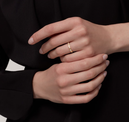 [⭐Hesperis Jewelry]LOVE RING 2.6mm-wide full-diamond ring Gold