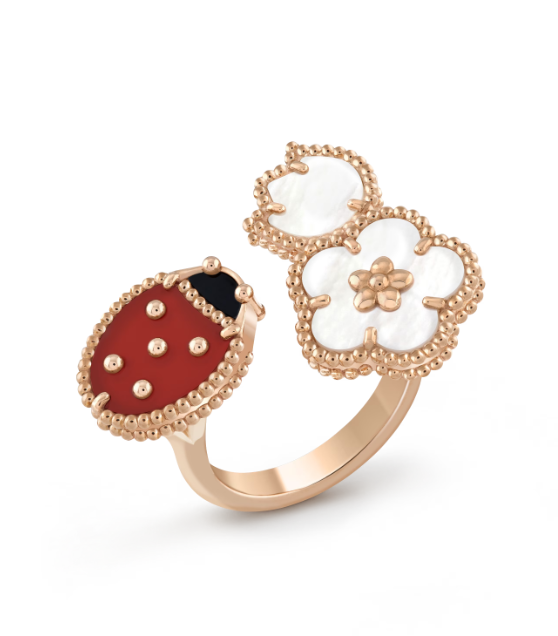 [⭐Hesperis Jewelry]LUCKY 3 MOTIF ROSE GOLD RING