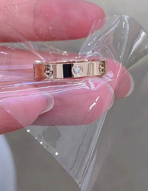 [⭐Hesperis Jewelry]LOVE RING 4MM 1 DIAMOND