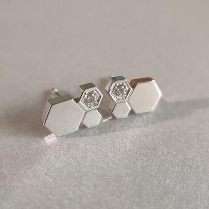 [⭐Hesperis Jewelry]BEE LOVE SILVER DIAMOND EARRINGS