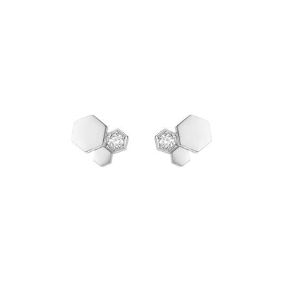 [⭐Hesperis Jewelry]BEE LOVE SILVER DIAMOND EARRINGS