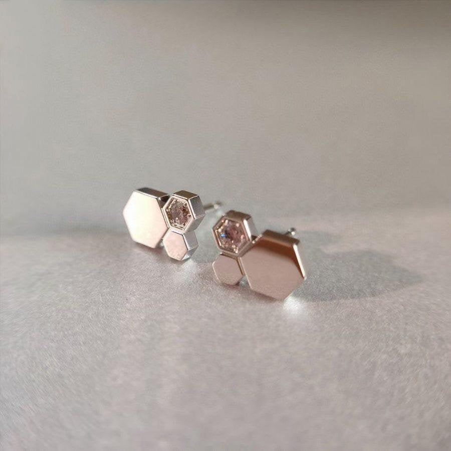 [⭐Hesperis Jewelry]BEE LOVE SILVER DIAMOND EARRINGS