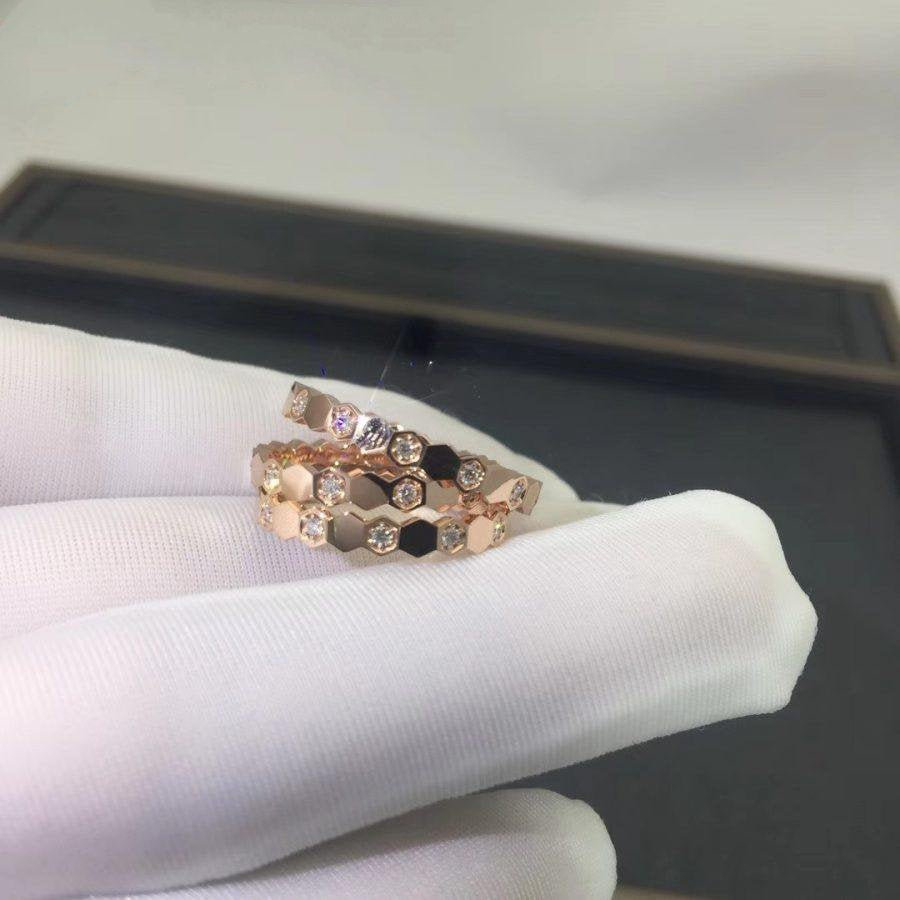 [⭐Hesperis Jewelry]BEE LOVE RING PINK GOLD DIAMOND