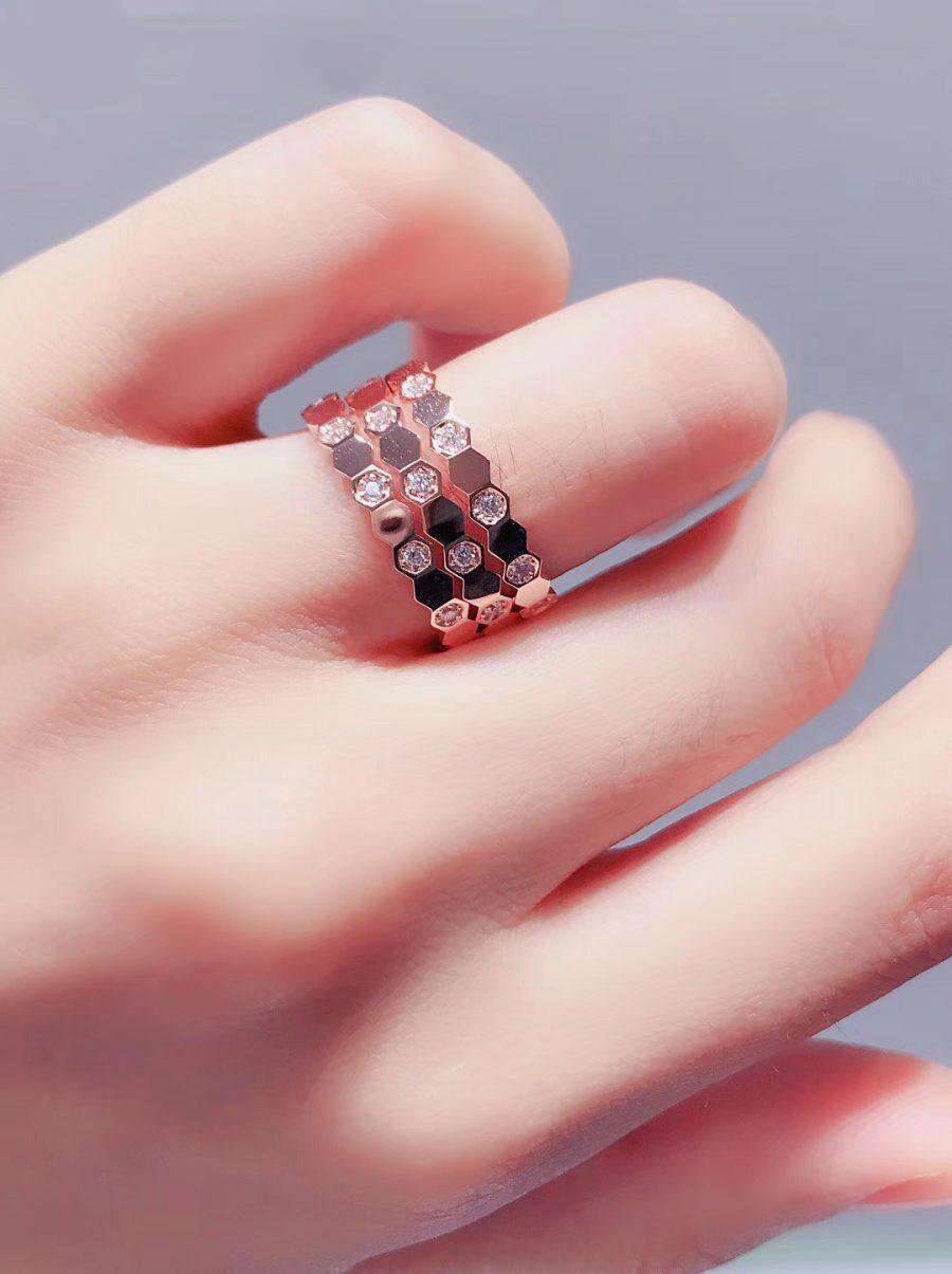 [⭐Hesperis Jewelry]BEE LOVE RING PINK GOLD DIAMOND