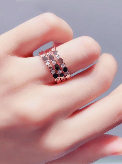 [⭐Hesperis Jewelry]BEE LOVE RING PINK GOLD DIAMOND