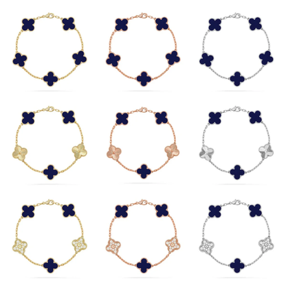 [⭐Hesperis Jewelry]CLOVER 5 MOTIF LAPIS LAZULI BRACELET COLLECTION
