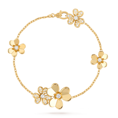 [⭐Hesperis Jewelry]FRIVOLE GOLD 5 FLOWERS BRACELET