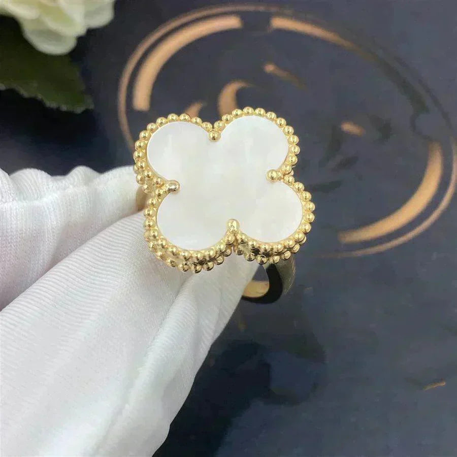 [⭐Hesperis Jewelry]CLOVER WHITE MOP RING