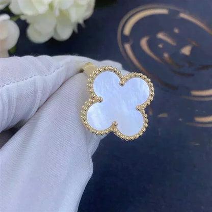 [⭐Hesperis Jewelry]CLOVER WHITE MOP RING