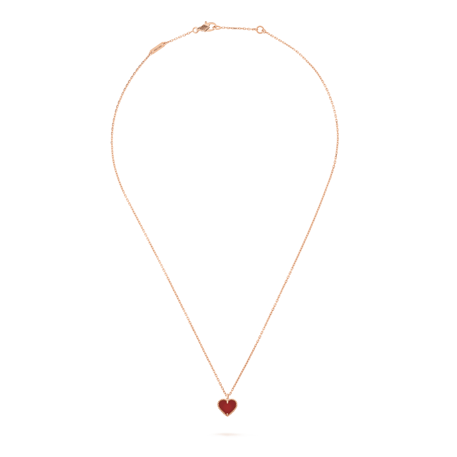 [⭐Hesperis Jewelry]SWEET CLOVER CARNELIAN HEART NECKLACE