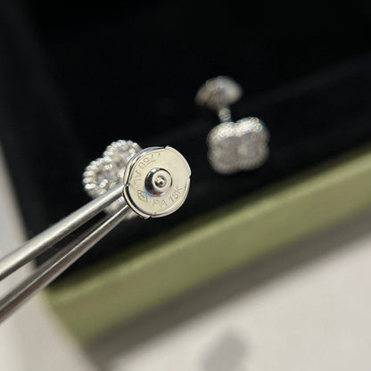 [⭐Hesperis Jewelry]CLOVER MINI DIAMOND STUD EARRINGS